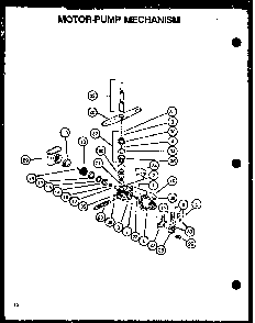 Motor-pump Mechanism Diagram and Parts List for DUS600B P1139732NB Caloric Dishwasher