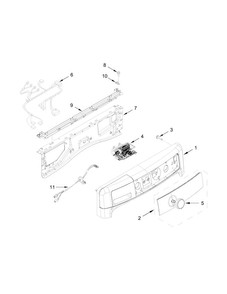 Part Location Diagram of W10748425 Whirlpool PANEL-CNTL