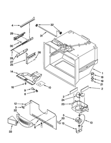 Freezer Liner Parts Diagram and Parts List for AFD2535FES7  Amana Refrigerator