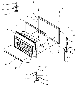 Freezer Door Diagram and Parts List for TB18RL-P1184608WL  Amana Refrigerator