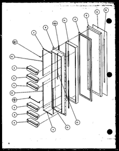 Freezer Door Diagram and Parts List for SZ25MPL-P1120711WL  Amana Refrigerator