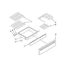 Drawer And Rack Parts Diagram and Parts List for MGS5775BDQ20  Maytag Range