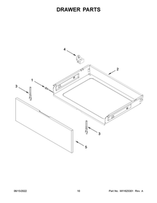 Drawer Parts Diagram and Parts List for ACR4303MMS0  Amana Range