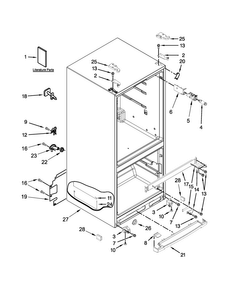 Part Location Diagram of W10458271 Whirlpool ENERGY GUIDE