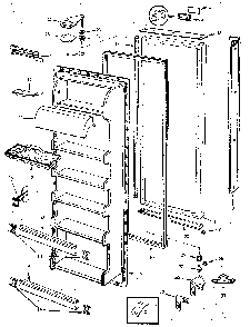 Refrigerator/fresh Food Door Diagram and Parts List for JRS202B M7N05A Jenn-Air Refrigerator