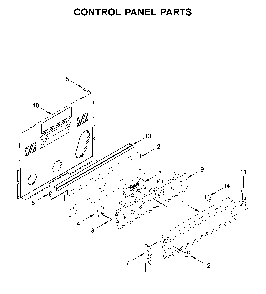 Control panel parts Diagram and Parts List for YMER8800FW3  Maytag Range