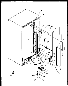 Cabinet Back Diagram and Parts List for SXD20NPW-P1162505WW  Amana Refrigerator