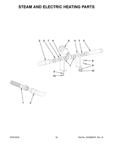 Part Location Diagram of W10655043 Whirlpool BRACKET