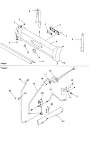 Backguard And Gas Supply Diagram and Parts List for ARG7102L-P1143389NL  Amana Range