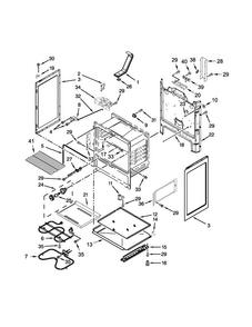 Chassis Parts Diagram and Parts List for 4KMER7685ES0  Maytag Range