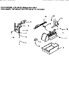 Icemaker Diagram and Parts List for TR21S4L-P1196103WL  Amana Refrigerator