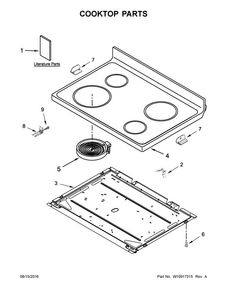 Cooktop Parts Diagram and Parts List for YAER6303MFS0  Amana Range
