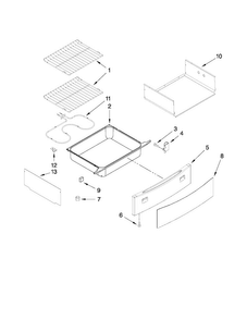 Drawer And Rack Parts Diagram and Parts List for JES8860CCS01  Jenn-Air Range