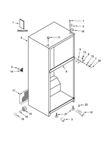 Cabinet Parts Diagram and Parts List for ART308FFDB02  Amana Refrigerator