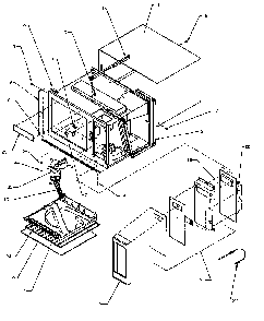 Chassis Assembly & Control Panel Diagram and Parts List for RSBG659P P1170306MZ Amana Microwave