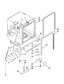 Tub And Frame Parts Diagram and Parts List for JDB1275AWF0  Jenn-Air Dishwasher