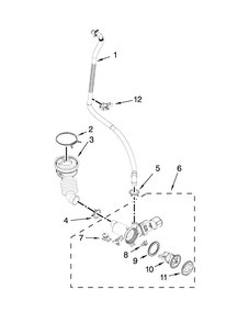 Pump Parts Diagram and Parts List for MHW4200BG1  Maytag Washer