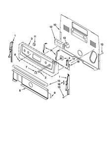 Control Panel Parts Diagram and Parts List for AER5823XCW1  Amana Range