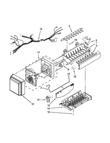 Icemaker Parts Diagram and Parts List for MFX2570AEB4  Maytag Refrigerator