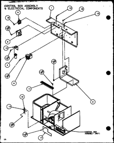 Control Box Assembly And Electrical Components 1 Diagram and Parts List for D9836806  Amana Air Conditioner