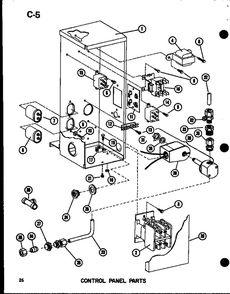 Control Panel Parts 2 Diagram and Parts List for EPCG3010-1B P67470-2C Amana Heater