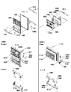 Door Assemblies And Handles Diagram and Parts List for HT600W-P1319401WW  Amana Refrigerator