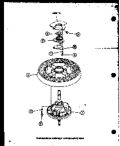 Transmission Assembly And Balance Ring Diagram and Parts List for TAA300 P75751-14W Amana Washer
