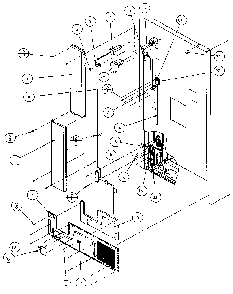 Cabinet Back Diagram and Parts List for TS18RB-P1158403W  Amana Refrigerator