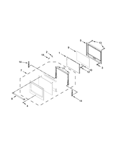 Oven Door Parts Diagram and Parts List for MEW9527DS01  Maytag Wall Oven