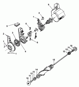 Diagram 1 Diagram and Parts List for C1412  Hoover Upright Vacuum