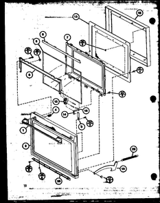 Door Diagram and Parts List for RR-1225 P76333-2M Amana Microwave