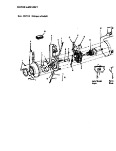 Motor Assembly Diagram and Parts List for U5131920  Hoover Upright Vacuum