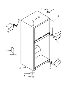 Part Location Diagram of W10251626 Whirlpool ENERGY GUIDE