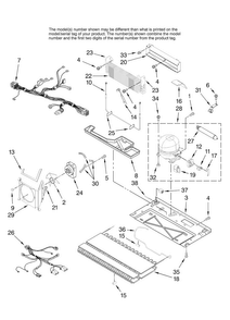 Unit Parts, Optional Parts Diagram and Parts List for AFI2538AES13  Amana Refrigerator
