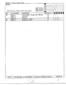 Fresh Food Door Page 3 Diagram and Parts List for 21153-0B  Admiral Refrigerator