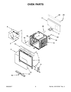 Part Location Diagram of W11688712 Whirlpool CLIP
