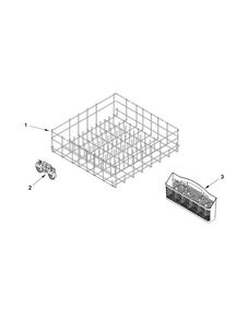 Part Location Diagram of W10438331 Whirlpool BASKT-WARE