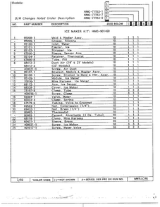 Ice Maker Kit Page 2 Diagram and Parts List for 71153-0A  Admiral Refrigerator