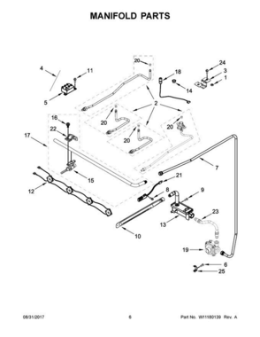 04 - Manifold Parts Diagram and Parts List for AGR5330BAW2  Amana Range