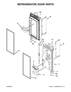 Refrigerator Door Parts Diagram and Parts List for MFI2570FEB00  Maytag Refrigerator