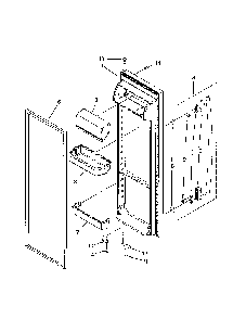 Refrigerator Door Diagram and Parts List for 10658992801  Kenmore Refrigerator