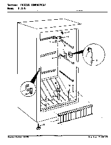 Freezer Compartment Diagram and Parts List for DF15HG W5ZUC Maytag Refrigerator