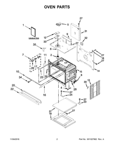 Oven Parts Diagram and Parts List for AWO6317SFB01  Amana Wall Oven