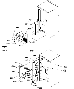 Cabinet Back Diagram and Parts List for TG518SW-P1180903WW  Amana Refrigerator