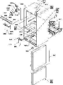 Controls & Light Covers Diagram and Parts List for BX21TE-P1196513WE  Amana Refrigerator