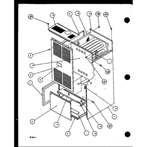 Diagram 1 Diagram and Parts List for GUI090B30AB P1158604F Amana Furnace