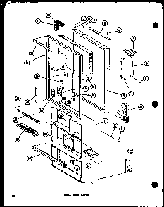 Lower Door Parts Diagram and Parts List for TC18D-P73500-25W  Amana Refrigerator