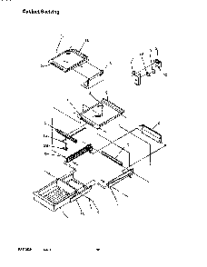 Cabinet Shelving Diagram and Parts List for TR22S4E-P1196203WE  Amana Refrigerator