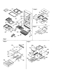 Shelving Assembly Diagram and Parts List for BC21VL-P1325004WL  Amana Refrigerator