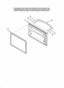Freezer Door Parts Diagram and Parts List for MFF2558KES12  Maytag Refrigerator
